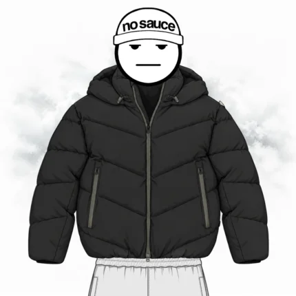 No Sauce Cloud Puffa’ Black