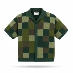 No Sauce Crochet Knit Checkered Shirt Camo (2)