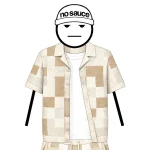 No Sauce Crochet Knit Checkered Shirt Crème (3)