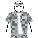 No Sauce Crochet Knit Checkered Shirt Grey (3)