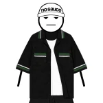 No Sauce Crochet Knit Striped Shirt Black (2)