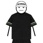 No Sauce Crochet Knit Striped T Shirt Black (2)