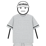 No Sauce Crochet Knit Striped T Shirt Grey (4)
