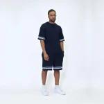 No Sauce Crochet Knit Striped T Shirt Navy (2)