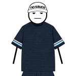 No Sauce Crochet Knit Striped T Shirt Navy (3)
