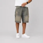 No Sauce Denim Carpenta Shorts Blue (Mocha Wash) (1)