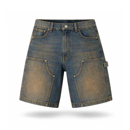 No Sauce Denim Carpenta Shorts Blue (Mocha Wash) (3)