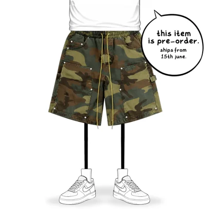 No Sauce Denim Carpenta Shorts Camo (4)