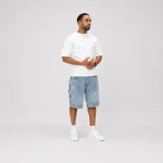 No Sauce Denim Carpenta Shorts Light Blue (3)