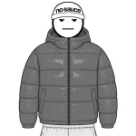 No Sauce Down Puffa Jacket Grey (4)
