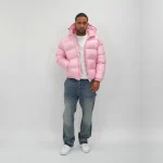 No Sauce Down Puffa Jacket Pink (1)
