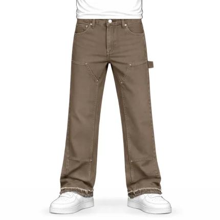No Sauce Flared Carpenta Jeans Washed Brown (4)