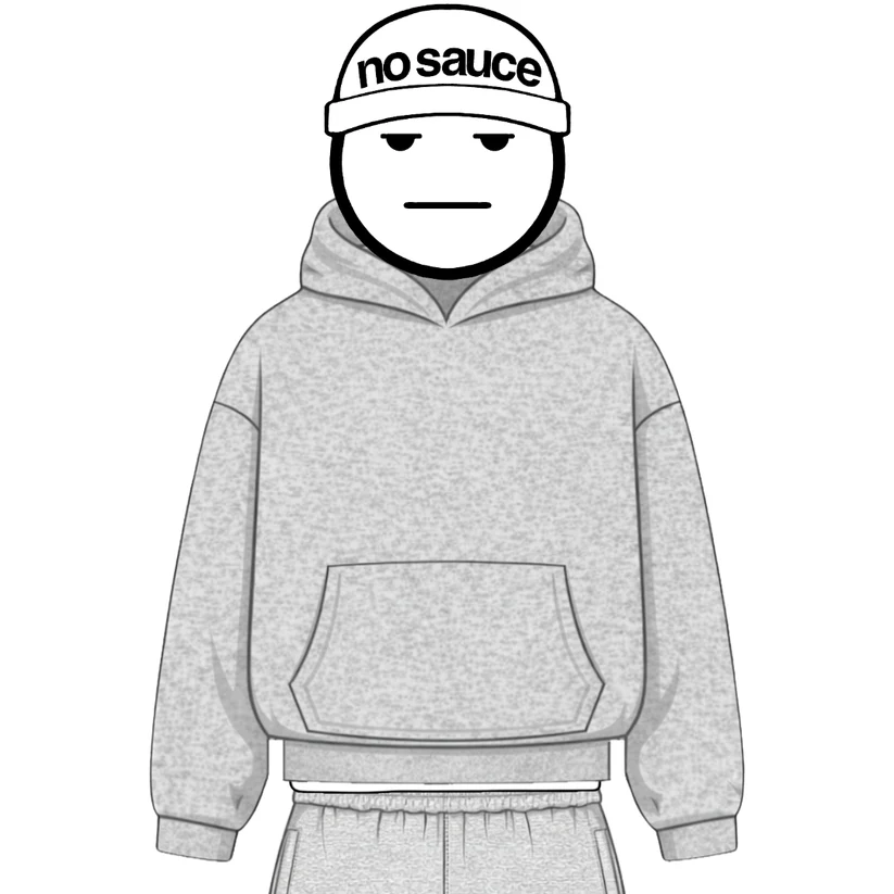 No Sauce Jumpa Hoodie Grey (4) No Sauce Jumpa Hoodie Grey (4)