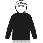 No Sauce Perfect Long Sleeve T Shirt Black (4)