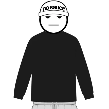 No Sauce Perfect Long Sleeve T Shirt Black (4)