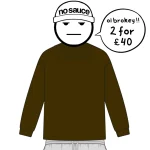 No Sauce Perfect Long Sleeve T Shirt Brown (3)