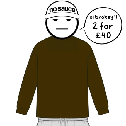 No Sauce Perfect Long Sleeve T Shirt Brown (3)
