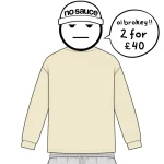 No Sauce Perfect Long Sleeve T Shirt Creme (4)