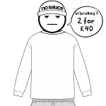 No Sauce Perfect Long Sleeve T Shirt White (3)