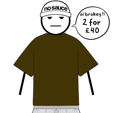 No Sauce Perfect Oversized T Shirt Brown (4)