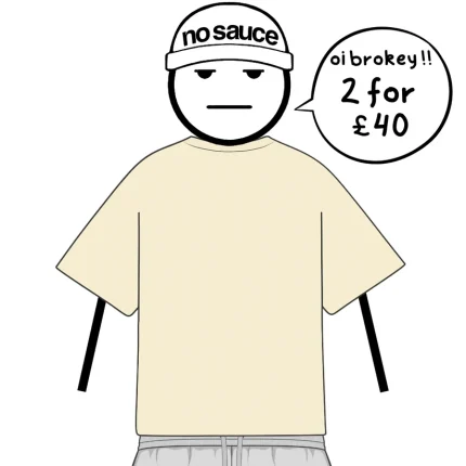 No Sauce Perfect Oversized T Shirt Creme (4)