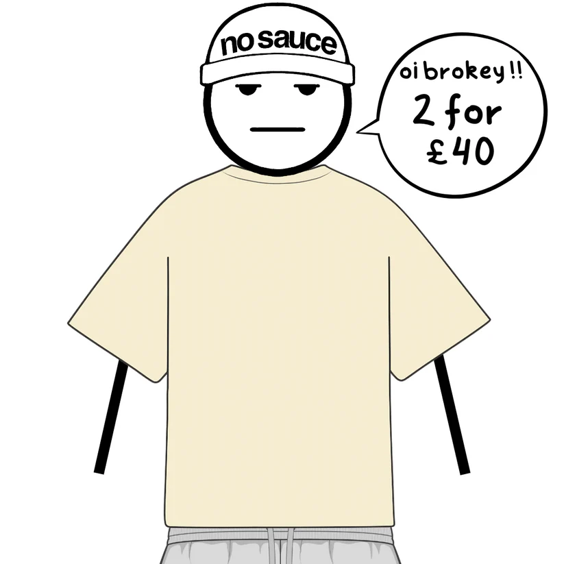 No Sauce Perfect Oversized T Shirt Creme (4) No Sauce Perfect Oversized T Shirt Creme (4)