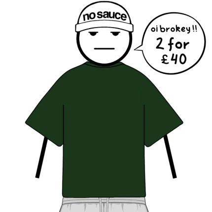 No Sauce Perfect Oversized T Shirt Forest Green (3)