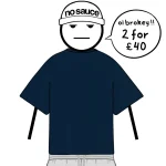 No Sauce Perfect Oversized T Shirt Navy (4)