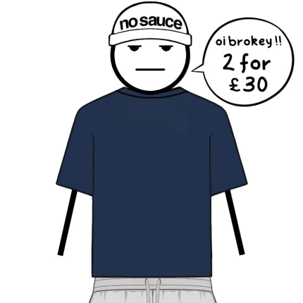 No Sauce Perfect Slim T Shirt Navy (4)