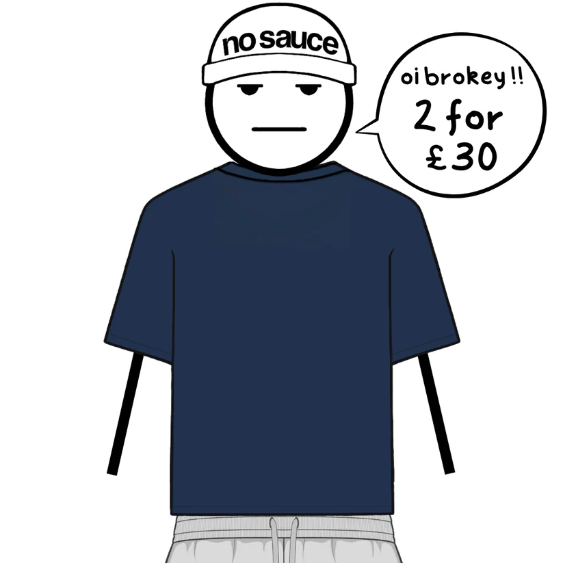No Sauce Perfect Slim T Shirt Navy (4) No Sauce Perfect Slim T Shirt Navy (4)