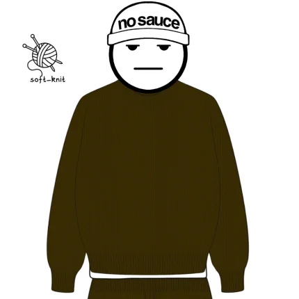 No Sauce Soft Knit Sweata Brown (3)
