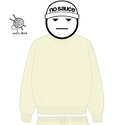 No Sauce Soft Knit Sweata Creme (3)