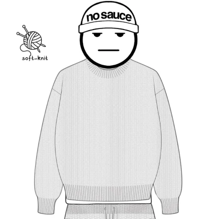 No Sauce Soft Knit Sweata’ Grey (4)