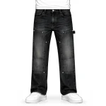 No Sauce Straight Leg Carpenta Jeans Black (2)
