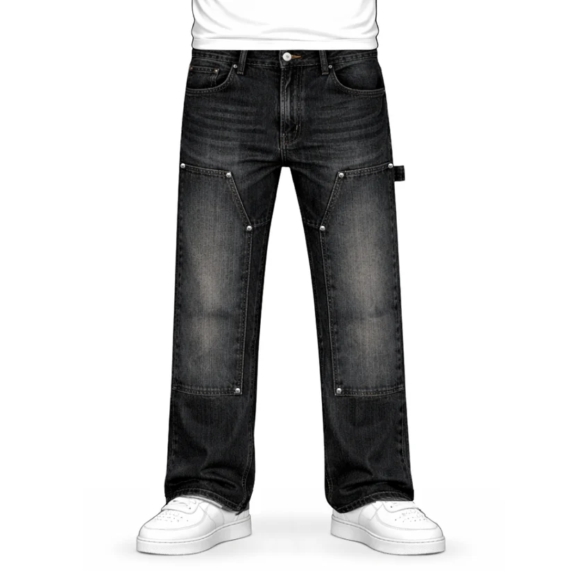 No Sauce Straight Leg Carpenta Jeans Black (2) No Sauce Straight Leg Carpenta Jeans Black (2)
