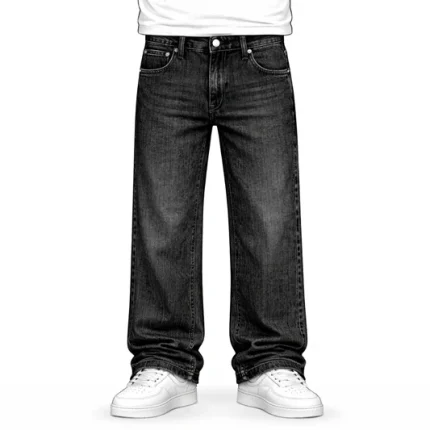 No Sauce Straight Leg Jeans Black (2)