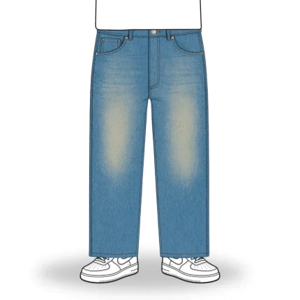 No Sauce Straight Leg Jeans Blue (4)