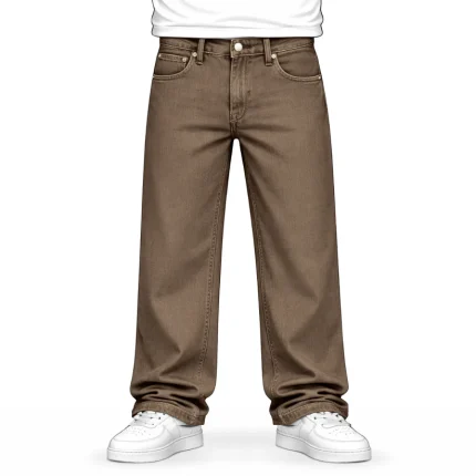 No Sauce Straight Leg Jeans Washed Brown (4)