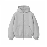 No Sauce Zippa Hoodie Grey (3)