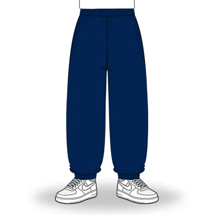 No Sauce Baggy Cuffed Joggers Navy (2)
