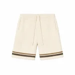 No Sauce Crochet Knit Striped Shorts Crème (2)