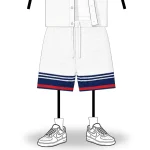 No Sauce Crochet Knit Striped Shorts Français White (3)
