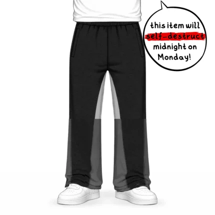 No Sauce Flared Joggers Black (3)