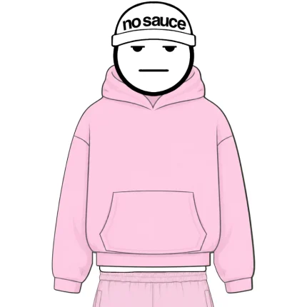 No Sauce Jumpa Hoodie Pink (4)
