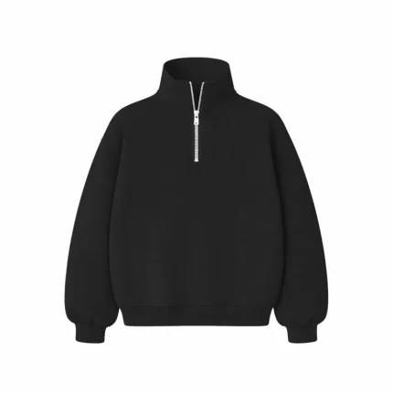 No Sauce Quarter Zippa Hoodie Black (1)