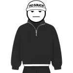 No Sauce Quarter Zippa Hoodie Black (2)