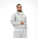 No Sauce Quarter Zippa Hoodie Grey (2)