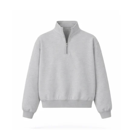 No Sauce Quarter Zippa Hoodie Grey (3)