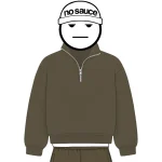 No Sauce Quarter Zippa Hoodie Mocha (4)