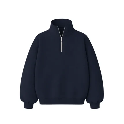 No Sauce Quarter Zippa Hoodie Navy (3)